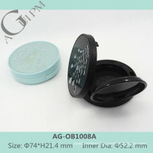 Popular Round Compact Powder Case/Compact Powder Container With Mirror AG-OB1008A, AGPM Cosmetic Packaging , Custom colors/Logo